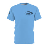 Men's Basic CRI Responder shirt with Flag on sleeve, polyester, Light blue