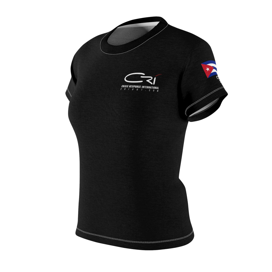 Women's Cuba 2023 Flag on sleeve t-shirt Microfiber