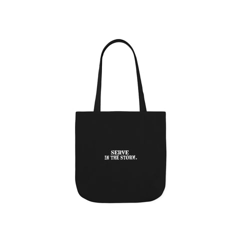 Serve in the Storm-Black Polyester Canvas Tote Bag