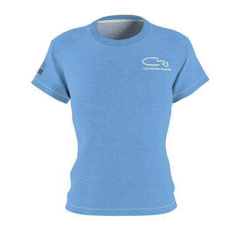 Women's-Basic CRI T-Shirt with Flag on Sleeve