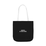 Serve in the Storm-Black Polyester Canvas Tote Bag