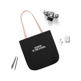 Serve in the Storm-Black Polyester Canvas Tote Bag
