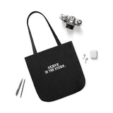 Serve in the Storm-Black Polyester Canvas Tote Bag
