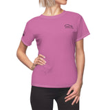 Women's-Basic CRI T-shirt with flag on sleeve Polyester, Pink