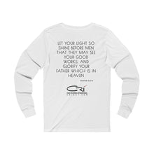Load image into Gallery viewer, Light Shine Bright Unisex Jersey Long Sleeve Tee

