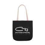 Prone to suddenly deploy-Black Polyester Canvas Tote Bag