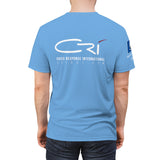 Hurricane Laura Louisiana 2020- Unisex CRI shirt with Flag on sleeve-light blue