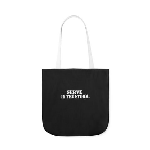 Serve in the Storm-Black Polyester Canvas Tote Bag