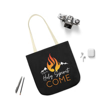 Load image into Gallery viewer, Holy Spirit Come-Black Polyester Canvas Tote Bag
