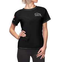 Load image into Gallery viewer, Women&#39;s Hurricane Ian, Florida Flag on sleeve t-shirt Microfiber
